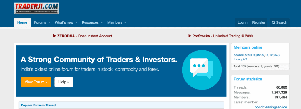 Traderji - Screenshot - stock market discussion forum india